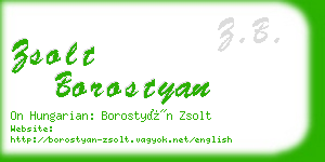 zsolt borostyan business card